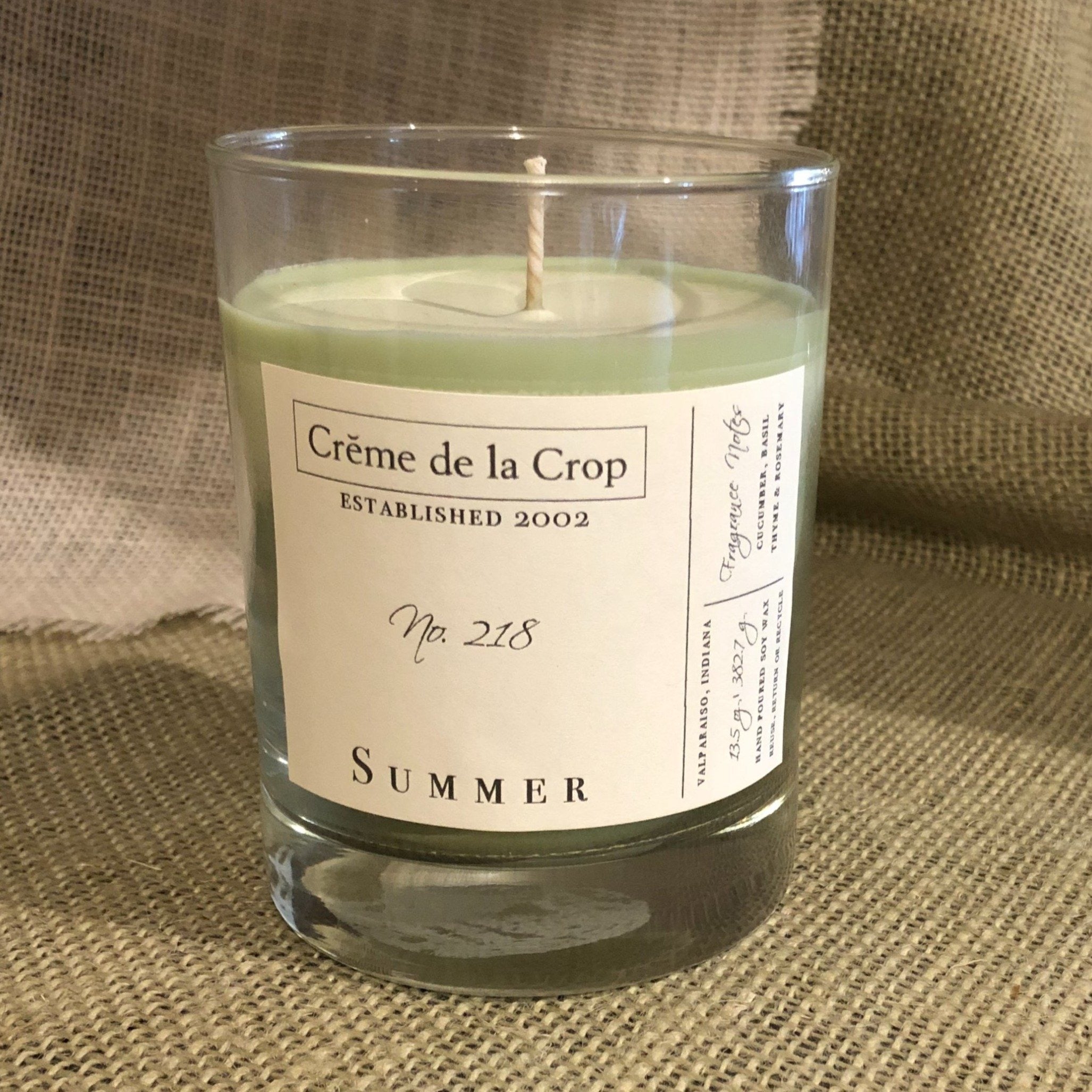 Soy Candle - Summer (Cucumber & Basil) - BIG FRENCHIES