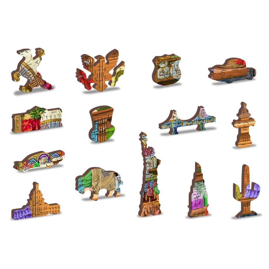 Candy Adventures 200 Piece Wood Jigsaw Puzzle Wooden City
