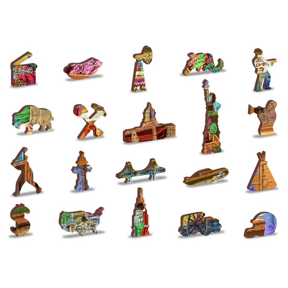 Candy Adventures 400 Piece Wood Jigsaw Puzzle Wooden City