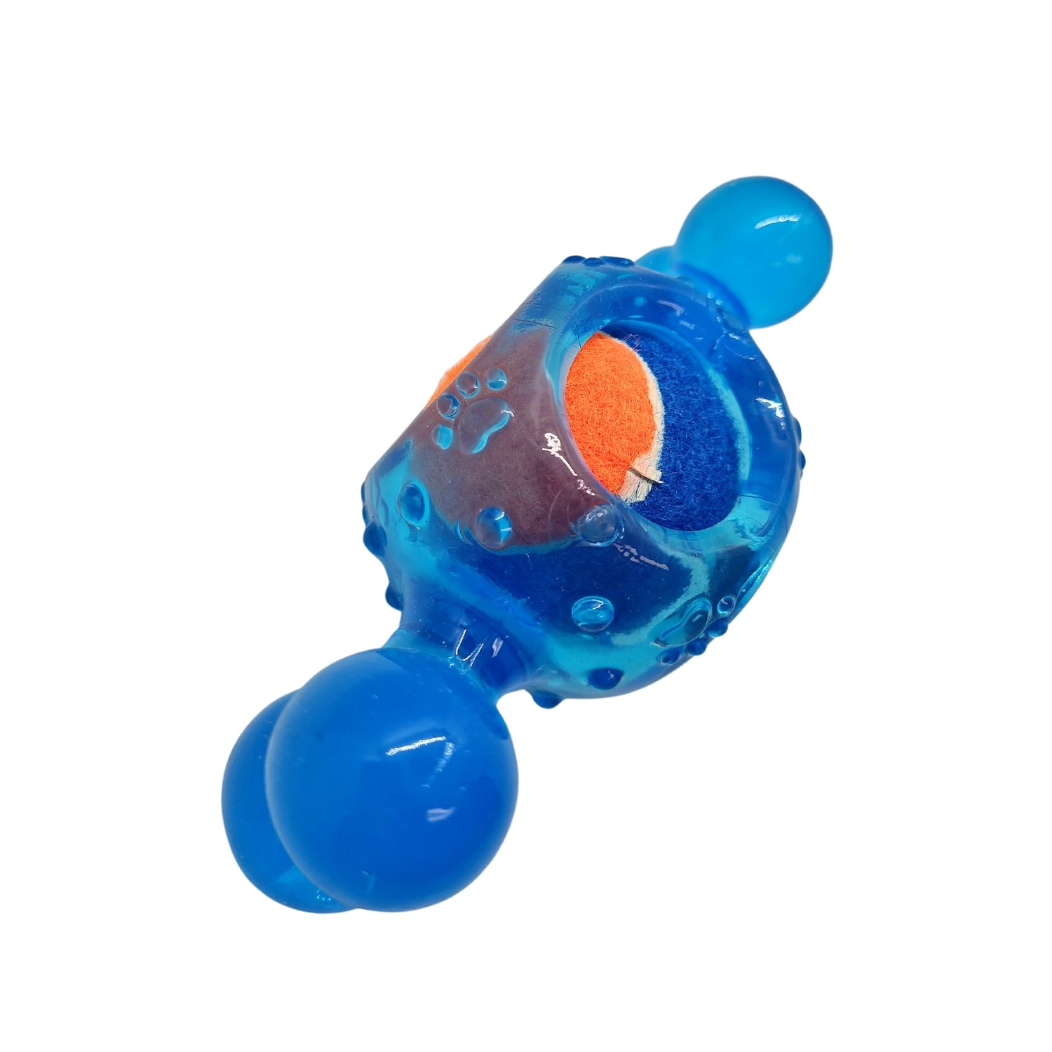 Blue Candy-Inspired Squeaky Tennis Ball Dog Chew Toy – TPR, Durable & Promotes Dental Health - BIG FRENCHIES