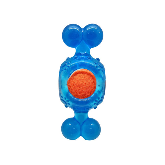 Blue Candy-Inspired Squeaky Tennis Ball Dog Chew Toy – TPR, Durable & Promotes Dental Health - BIG FRENCHIES