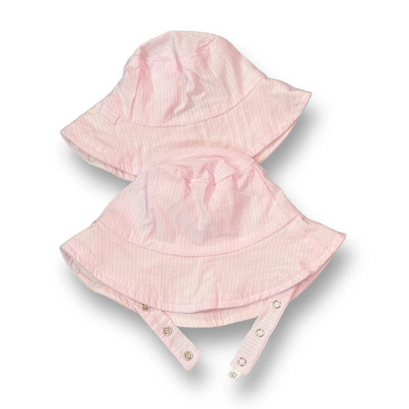 Bucket hat in Candy Pink Seersucker - BIG FRENCHIES