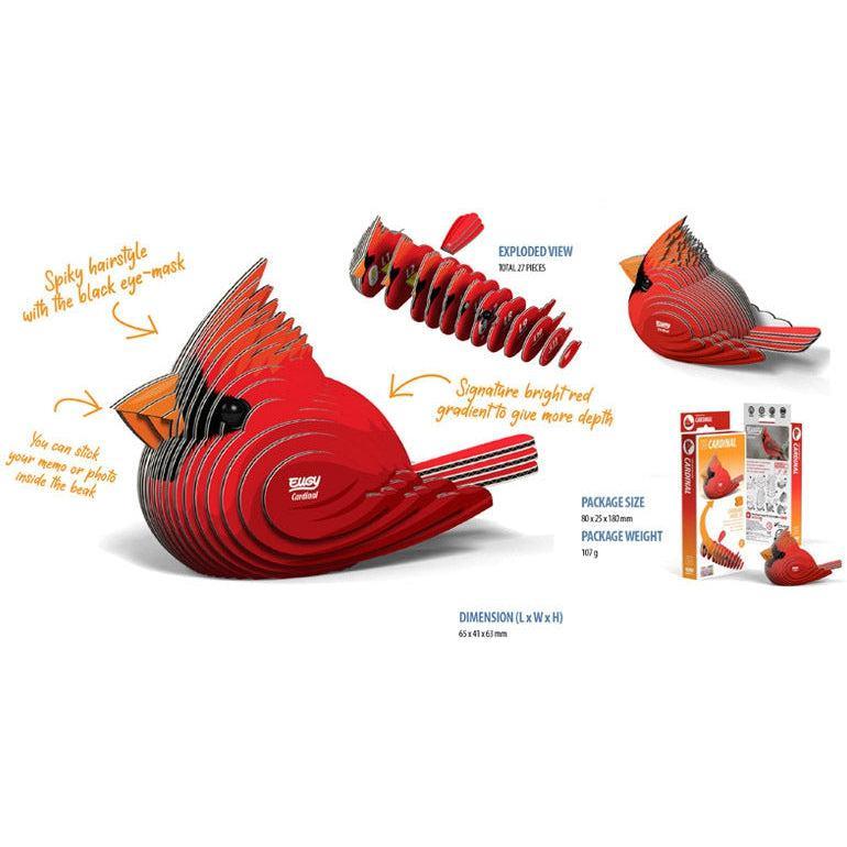 Cardinal 3D Cardboard Model Kit Eugy - BIG FRENCHIES