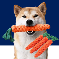 Carrot Rope Dog Chew Toy – Durable Cotton Molar Toy for Puppies & Dogs - BIG FRENCHIES