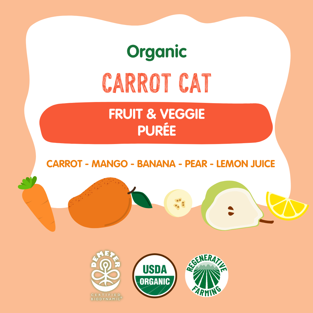 Organic Fruit & Veggie Purée - Carrot Cat