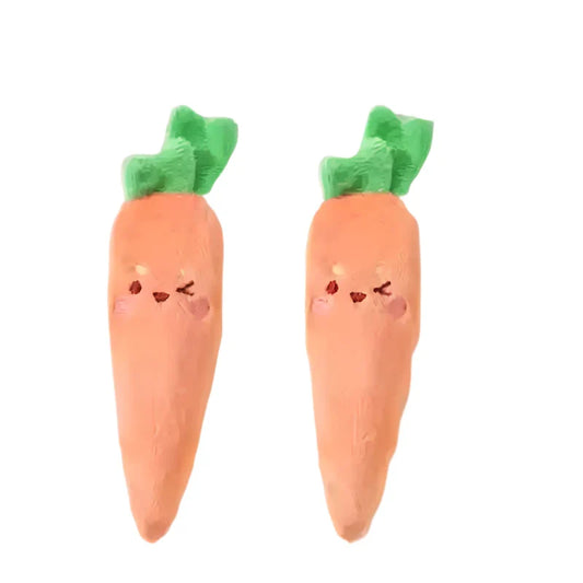 Baby Sensory Toys - Soft Carrot & Banana Teething Toys for Newborns 0-12 Months | Anti-Startle Comfort Toys