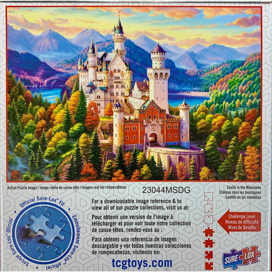 Castle in the Mountains Alpine Vistas 500 Piece Jigsaw Puzzle Sure Lox - BIG FRENCHIES