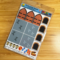 Castle: Reusable Decals for Customizing Magnetic Tiles, Plastic Bricks, and more - BIG FRENCHIES