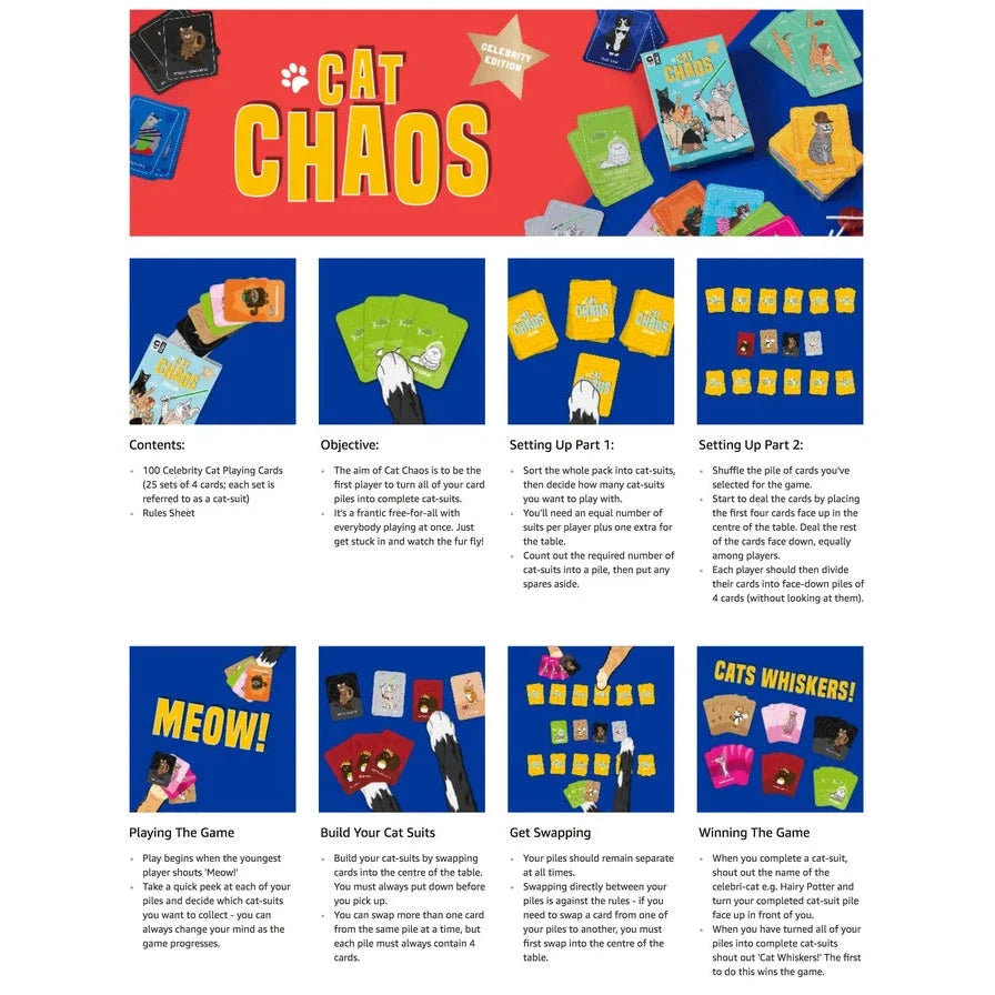 Cat Chaos Card Game Ginger Fox