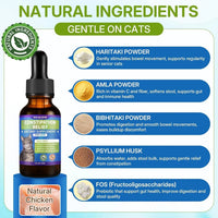 Cat Constipation Relief – Natural Digestive Support Liquid, 60 mL