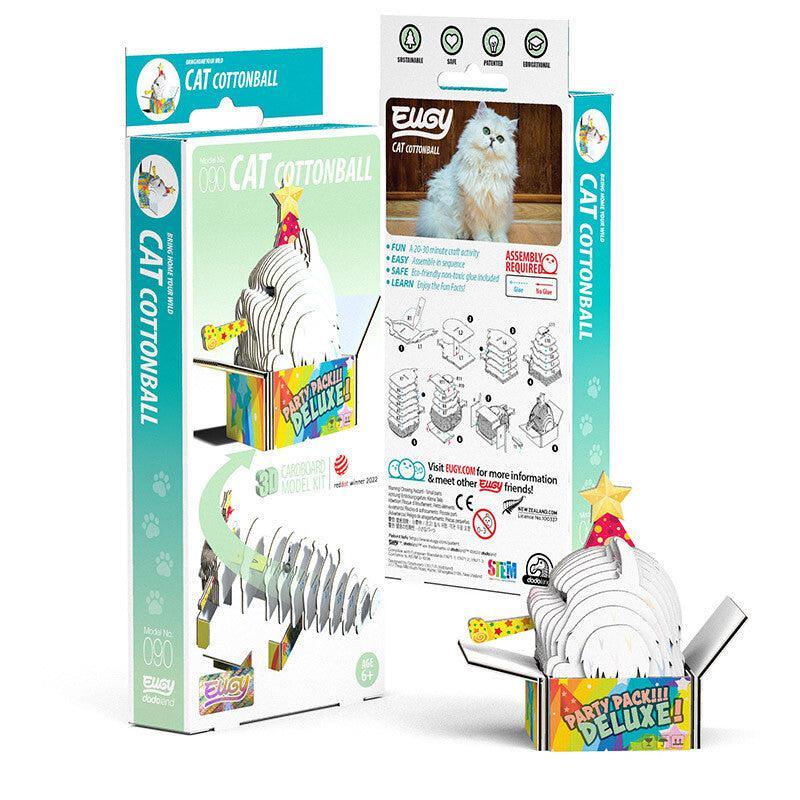 Cat Cottonball 3D Cardboard Model Kit Eugy - BIG FRENCHIES