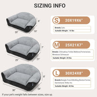 Cat Couch Bed Faux Fur Pet Sofa Washable Non Slip Small Pets