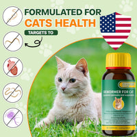 Cat Dewormer Liquid Pyrantel Pamoate Roundworm Hookworm 100ml