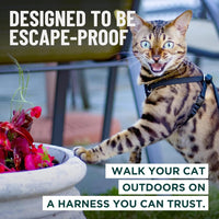 Cat Harness Escape Proof Adjustable Leash Set Reflective Walking Vest