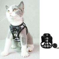 Cat Harness Leash Set Breathable Adjustable Mesh Vest