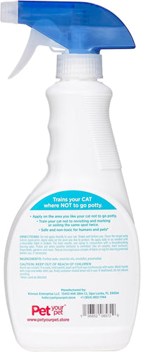 Cat Potty Training Spray No Pee No Poop Natural Deterrent 16oz