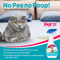 Cat Potty Training Spray No Pee No Poop Natural Deterrent 16oz