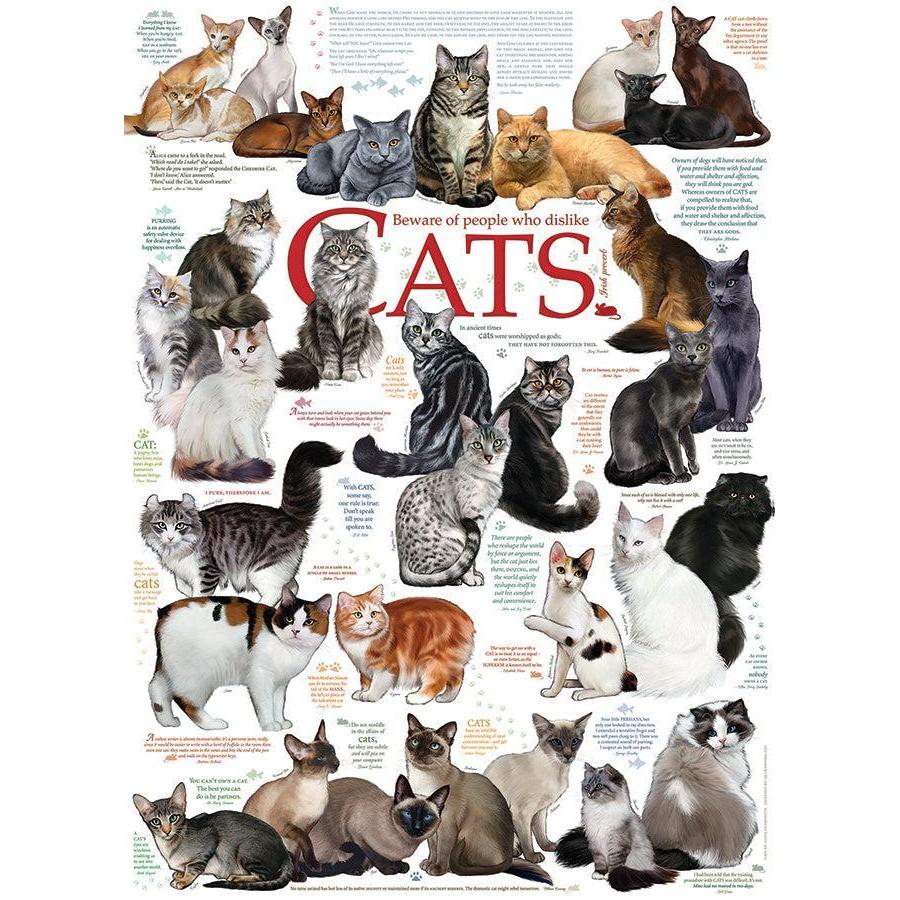 Cat Quotes 1000 Piece Jigsaw Puzzle Cobble Hill