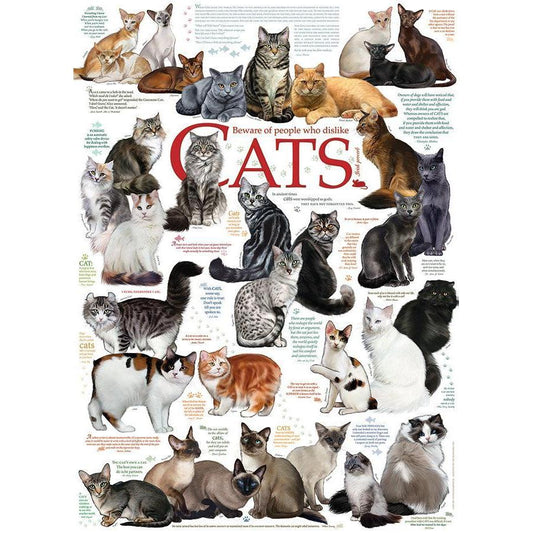 Cat Quotes 1000 Piece Jigsaw Puzzle Cobble Hill