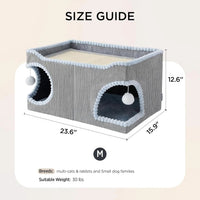 Cat Scratcher House with Removable Sisal Top, Foldable Cat Furniture