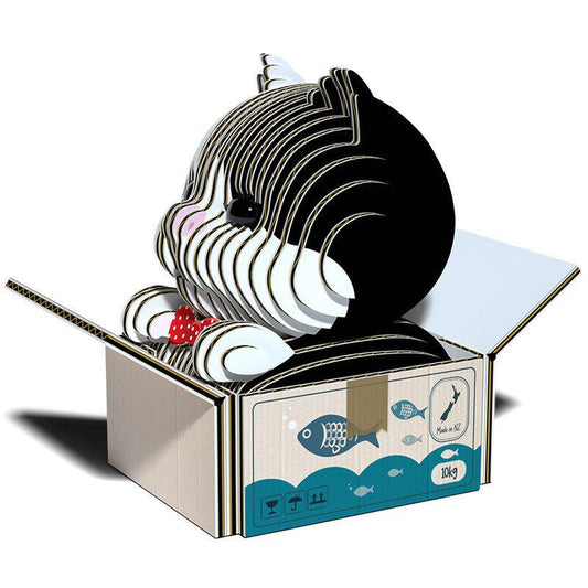 Cat Tuxedo 3D Cardboard Model Kit Eugy