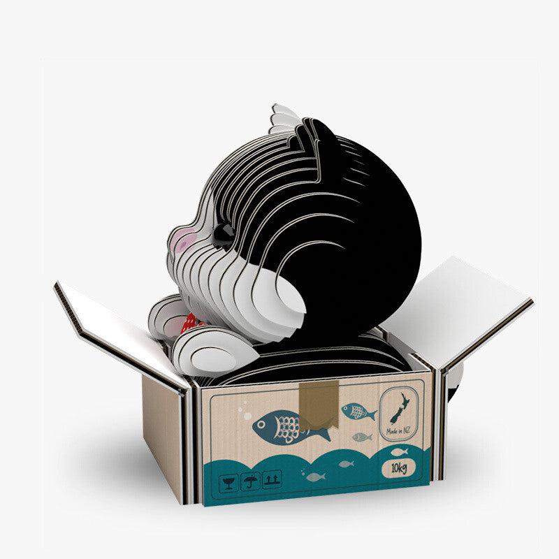 Cat Tuxedo 3D Cardboard Model Kit Eugy