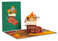Christmas Cat Pop Up Card
