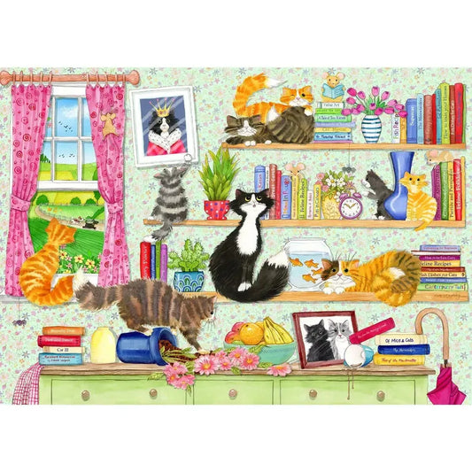 Catastrophe Cottage Set of 4 500 Piece Jigsaw Puzzles Gibsons