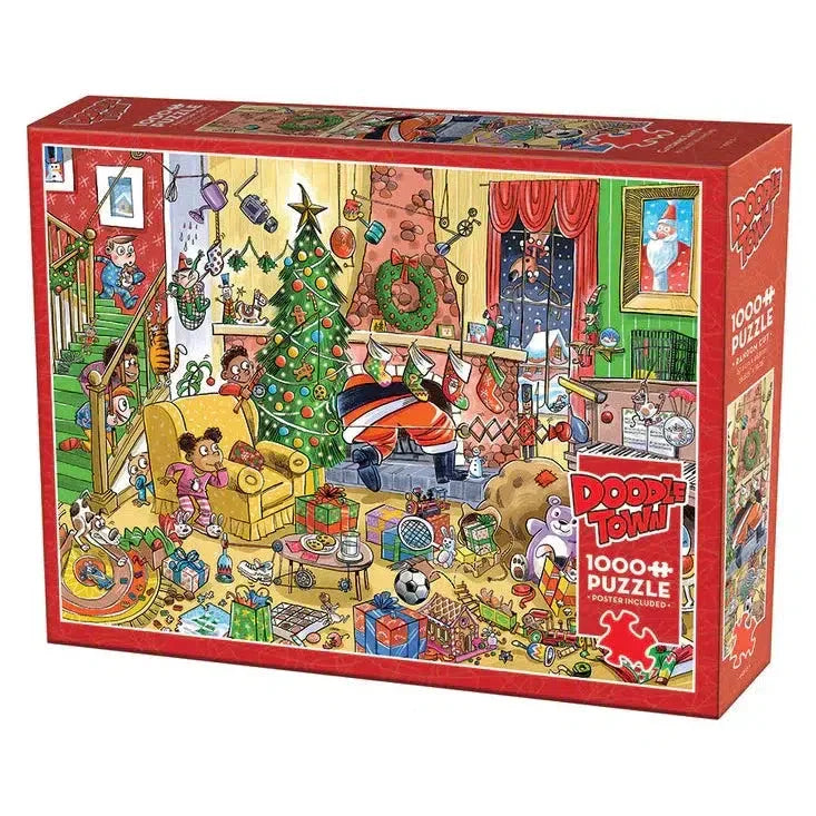 Catching Santa Doodle Town 1000 Piece Jigsaw Puzzle Cobble Hill - BIG FRENCHIES