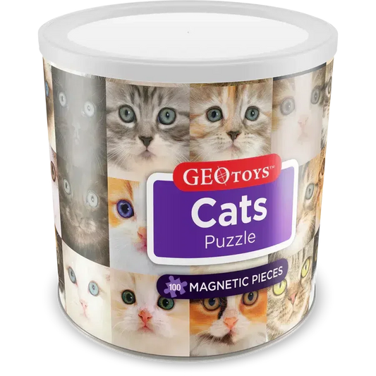 Cats 100 Piece Magnetic Jigsaw Puzzle Geotoys - BIG FRENCHIES