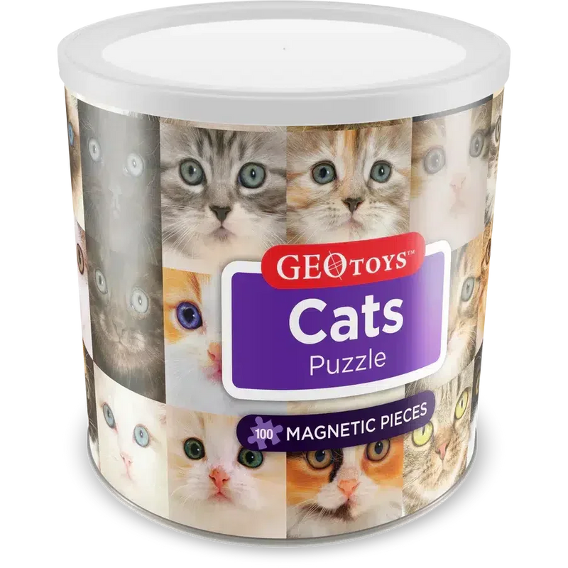 Cats 100 Piece Magnetic Jigsaw Puzzle Geotoys - BIG FRENCHIES