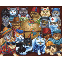 Cats Around the World 210 Piece Jigsaw Puzzle Dowdle