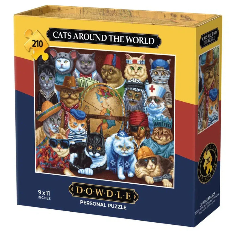 Cats Around the World 210 Piece Jigsaw Puzzle Dowdle - BIG FRENCHIES