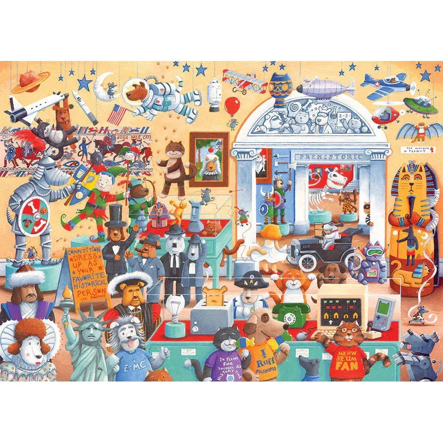 Cats & Dog Museum 350 Piece Family Jigsaw Puzzle Cobble Hill - BIG FRENCHIES