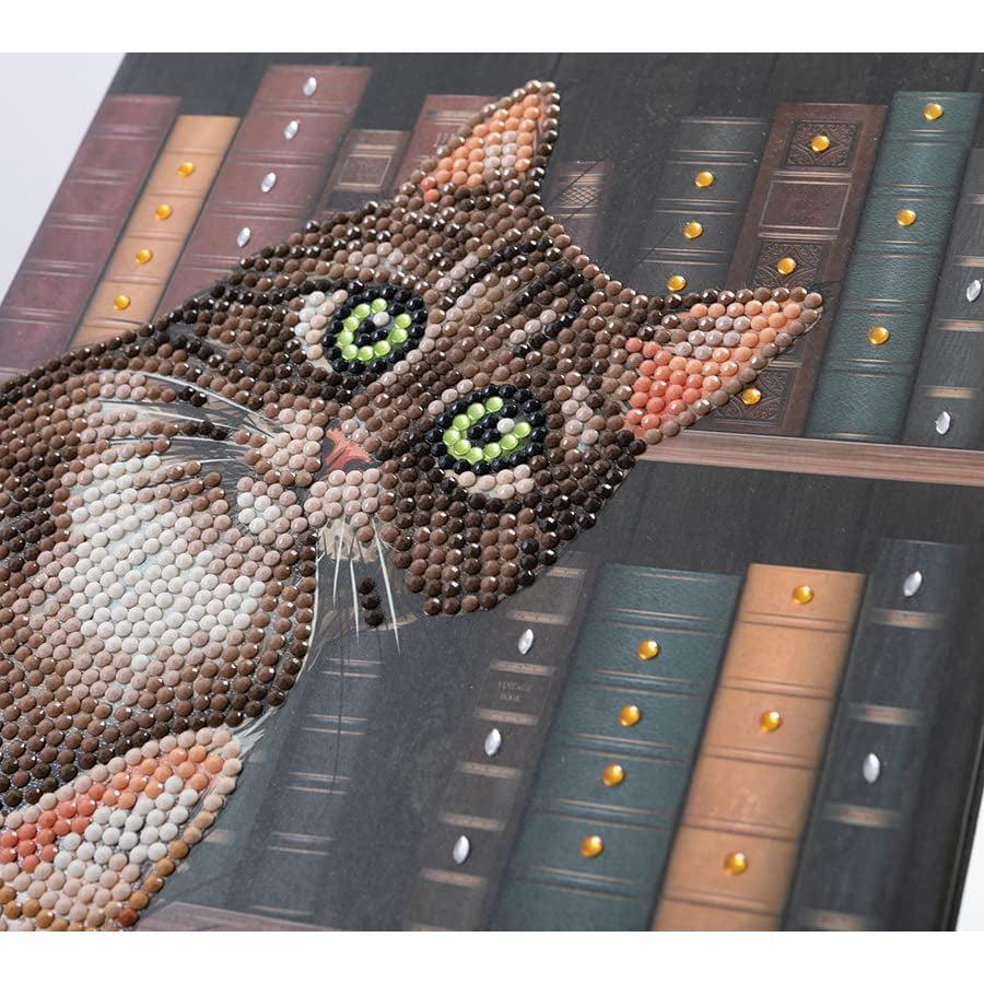 Cats in the Library Crystal Art Notebook Kit Craft Buddy - BIG FRENCHIES