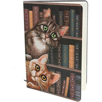 Cats in the Library Crystal Art Notebook Kit Craft Buddy - BIG FRENCHIES