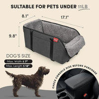 Center Console Dog Car Seat for Small Dogs, Portable Pet Booster Seat