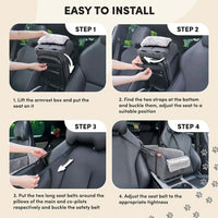 Center Console Dog Car Seat for Small Dogs, Portable Pet Booster Seat