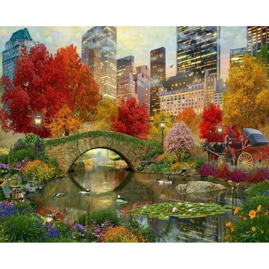 Central Park Paradise 1000 Piece Jigsaw Puzzle Springbok - BIG FRENCHIES
