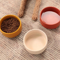 Ceramic Cat & Dog Pet Bowl, Elevated Stoneware Feeder, Dishwasher Safe - BIG FRENCHIES