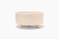 Ceramic Cat & Dog Pet Bowl, Elevated Stoneware Feeder, Dishwasher Safe - BIG FRENCHIES