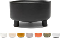 Ceramic Cat & Dog Pet Bowl, Elevated Stoneware Feeder, Dishwasher Safe - BIG FRENCHIES