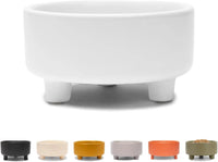 Ceramic Cat & Dog Pet Bowl, Elevated Stoneware Feeder, Dishwasher Safe - BIG FRENCHIES