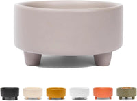 Ceramic Cat & Dog Pet Bowl, Elevated Stoneware Feeder, Dishwasher Safe - BIG FRENCHIES
