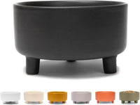 Ceramic Cat & Dog Pet Bowl, Elevated Stoneware Feeder, Dishwasher Safe - BIG FRENCHIES