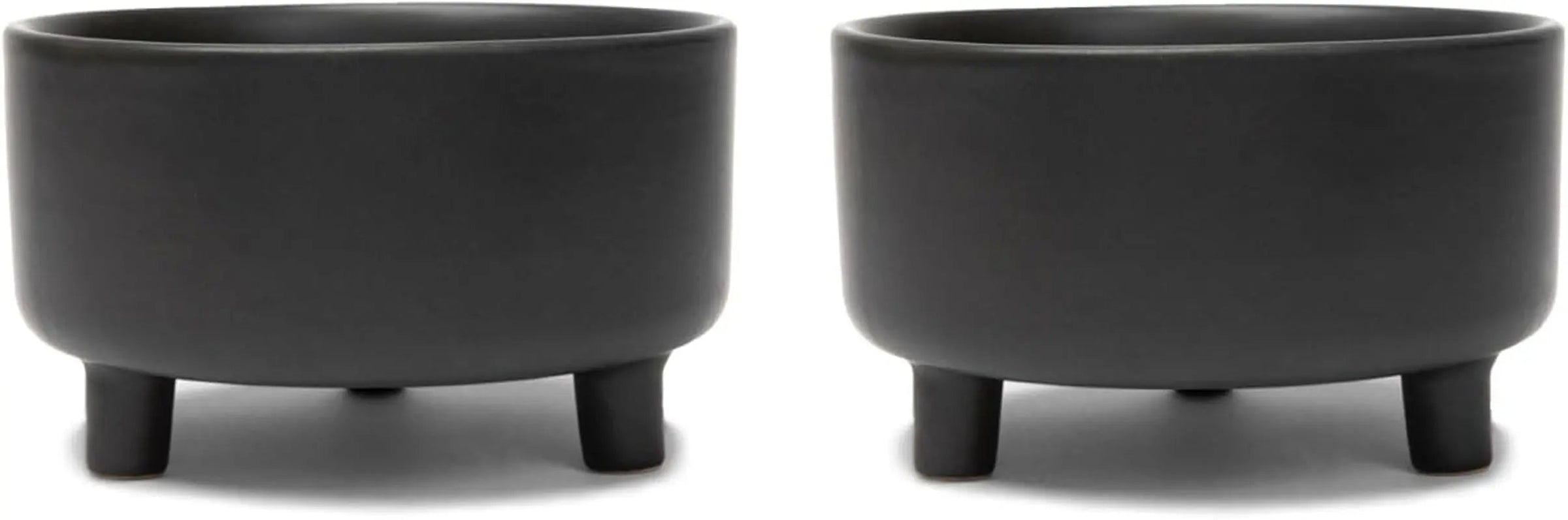 Ceramic Cat & Dog Pet Bowl, Elevated Stoneware Feeder, Dishwasher Safe - BIG FRENCHIES