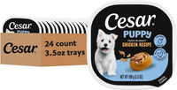 Cesar Puppy Classic Wet Dog Food Chicken & Beef or Variety Pack 3.5oz 24ct