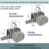 Mr. Peanut's Gold Series Standard Size Airline Compliant Expandable Pet Carrier V3.0 - BIG FRENCHIES