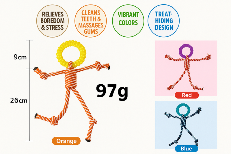Dog Toy Treat Ring Rope-Pet Toys-BIG FRENCHIES-Jane's Pet Boutique