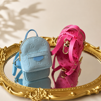 Luxury Mini Backpack Dog Waste Bag Holder – Boutique Pet Poop Bag Dispenser Purse with Front Pocket Design